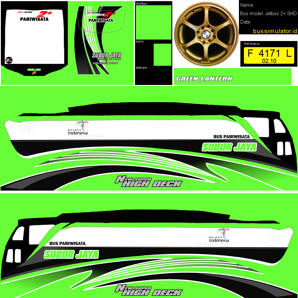 Livery Bus Shd Jernih Png | infotiket.com