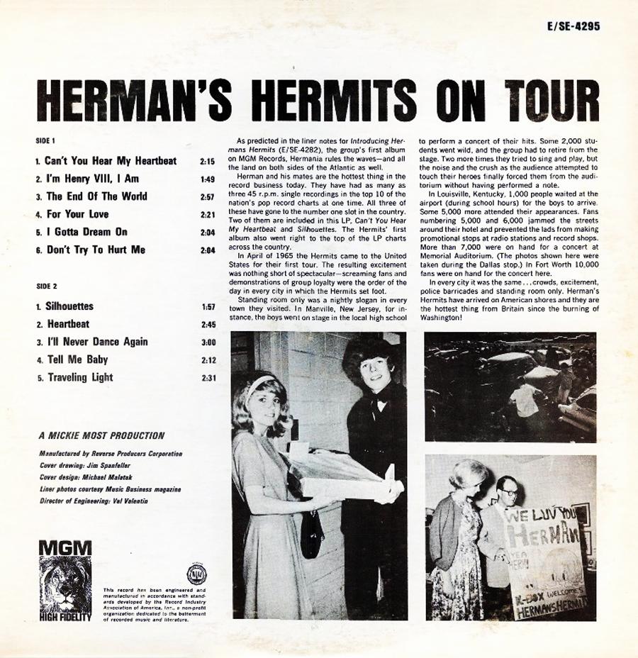 herman hermits 1965 tour