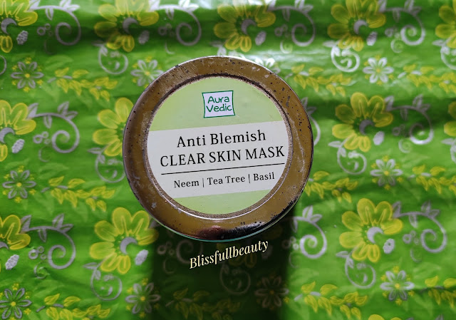 Auravedic Anti-blemish Face mask (Neem, tea tree , Basil) Review