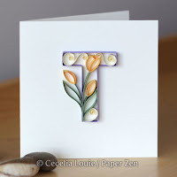 Quilling Letter T Monogram Tutorial Pattern Quilling Letter T Monogram Tutorial Pattern
