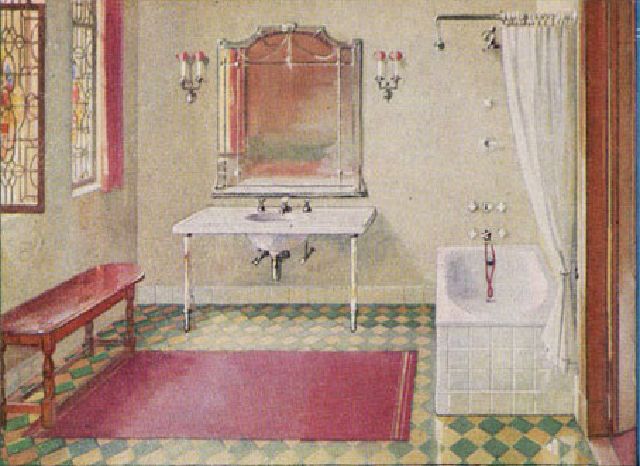 vintage photos of bathroom designs 1920s