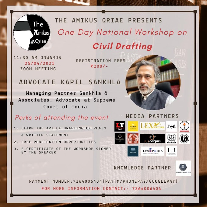 ONE DAY NATIONAL WORKSHOP ON CIVIL DRAFTING