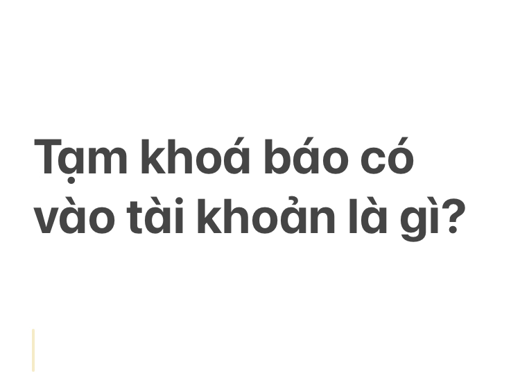 Tạm khoá báo có vào tài khoản là gì? Đọc đây đừng tìm đâu nữa!