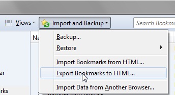 Export Bookmarks to HTML