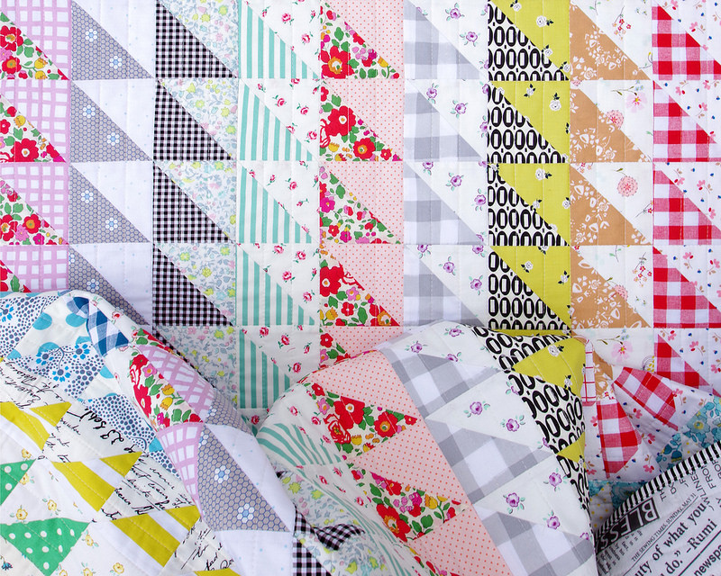 Red Pepper Quilts Half Square Triangles Galore A Finished Quilt