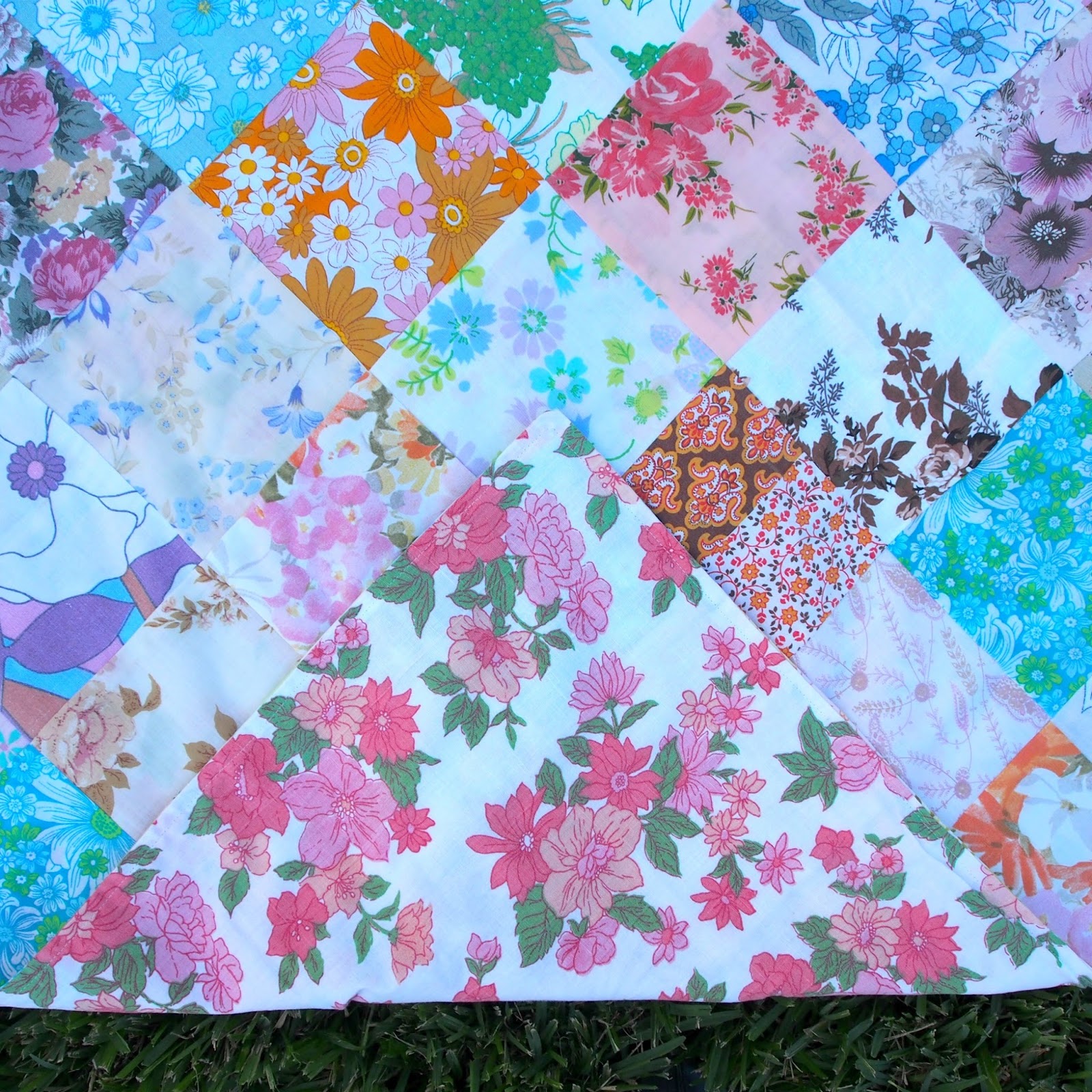 Amelie and Atticus Vintage Sheet Picnic Blankets