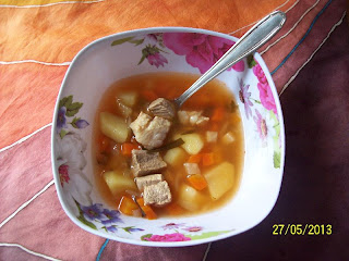 CIORBA ACRA CU CARTOFI SI TARHON