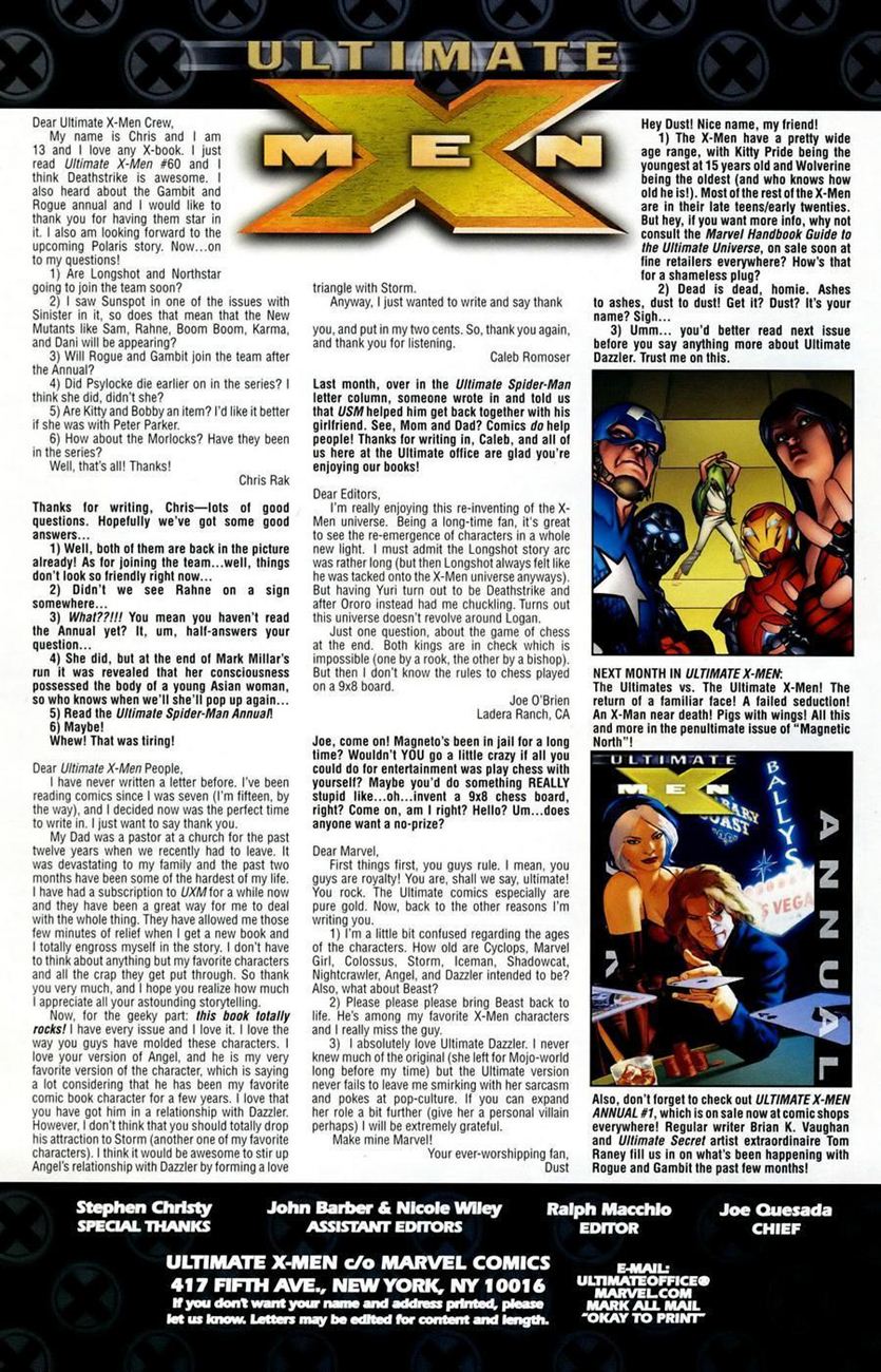 Ultimate X - men chap 63