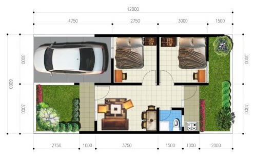 denah rumah type 45 denah rumah type 45