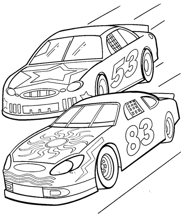Dessins et Coloriages 5 coloriages de voitures en ligne à imprimer