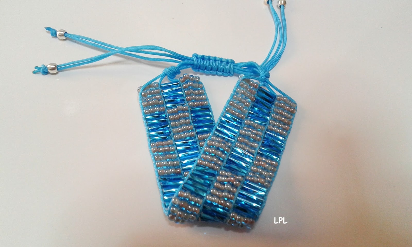 BEADS and GEMS Βραχιολι με κορδονια μακραμε Bracelet Large loom