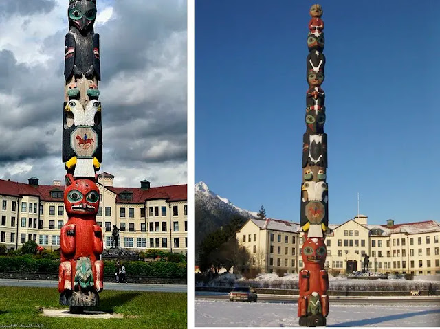 Totem Square in Sitka, Alaska Totem Square in Sitka, Alaska