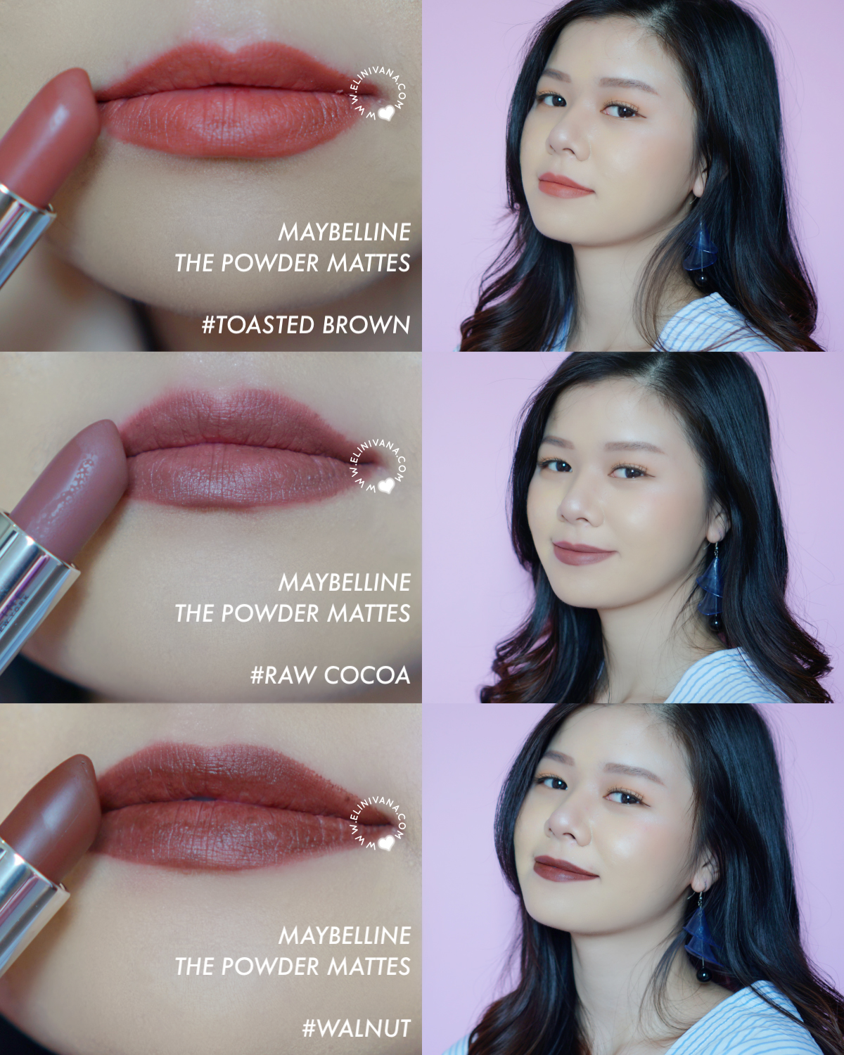 27 MAYBELLINE THE POWDER MATTES FULL SWATCHES and REVIEW.
