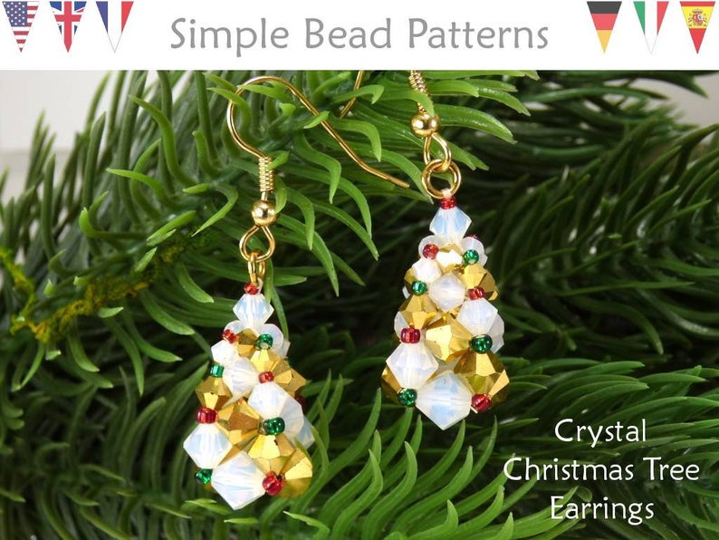 spiral christmas tree earrings spiral christmas tree earrings