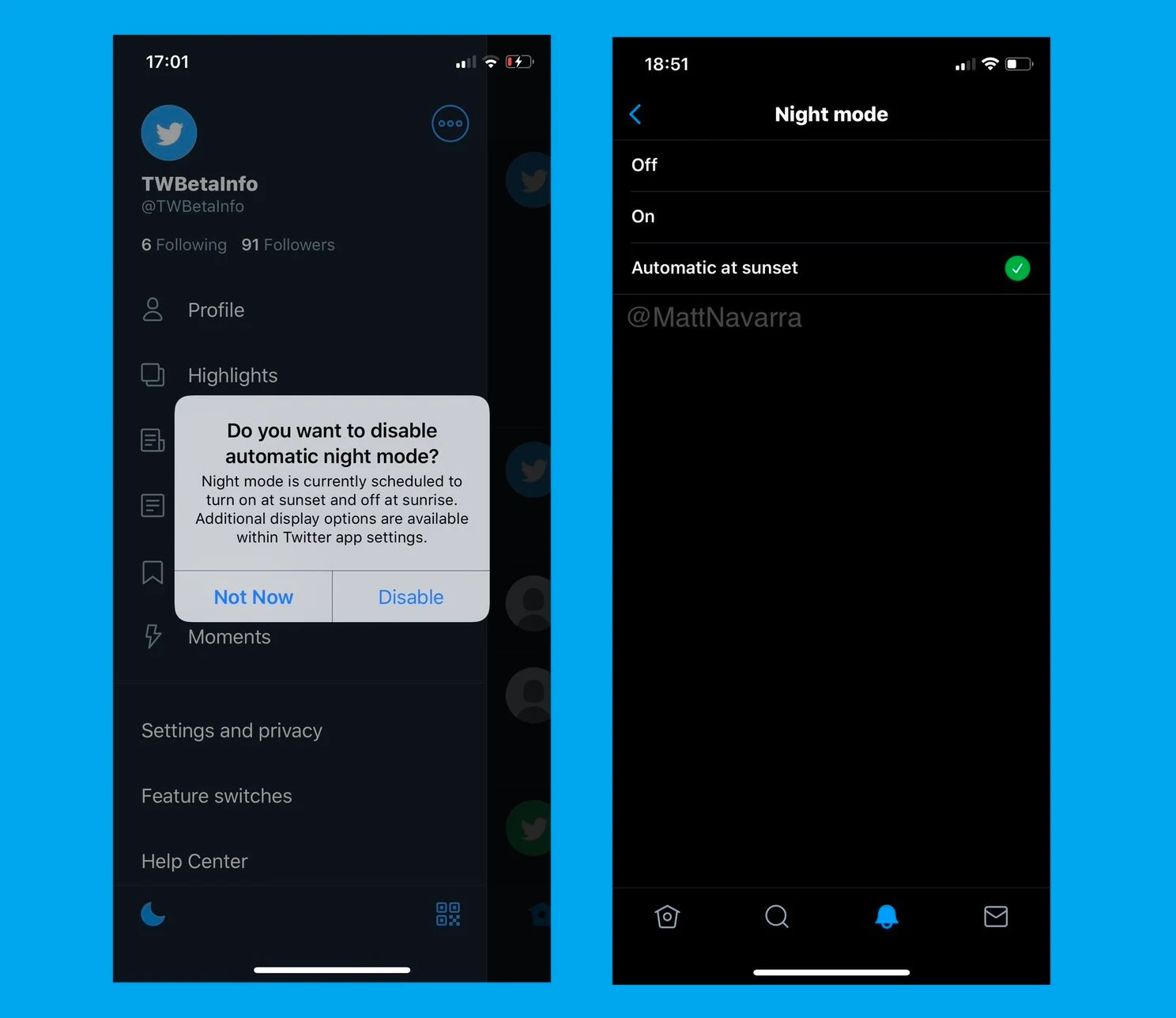 Twitter Is Testing Real Night Mode, Retweet with a Gif, Encrypted DMs and other features