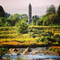 Ireland Images: round tower at Glendalough