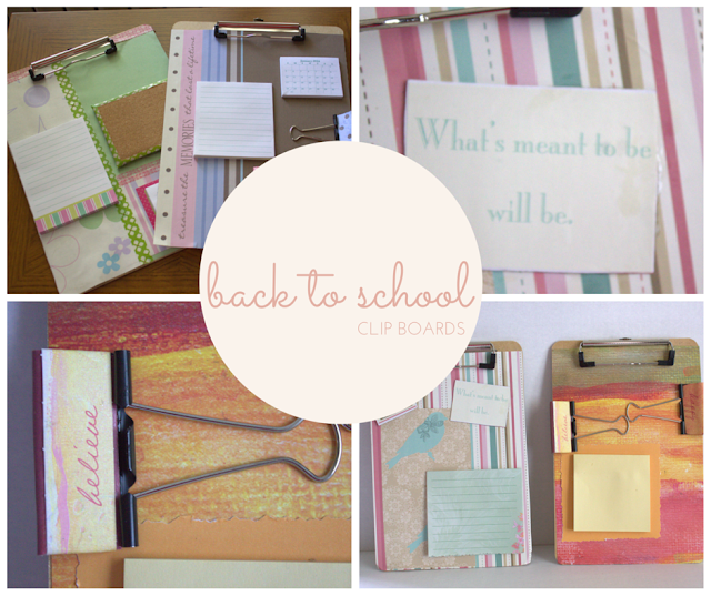 Make some easy, inexpensive clipboards to give as gift for Back to School.