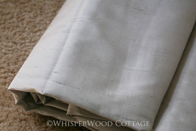 Whisperwood Cottage Silk Drapes In The Workout Room