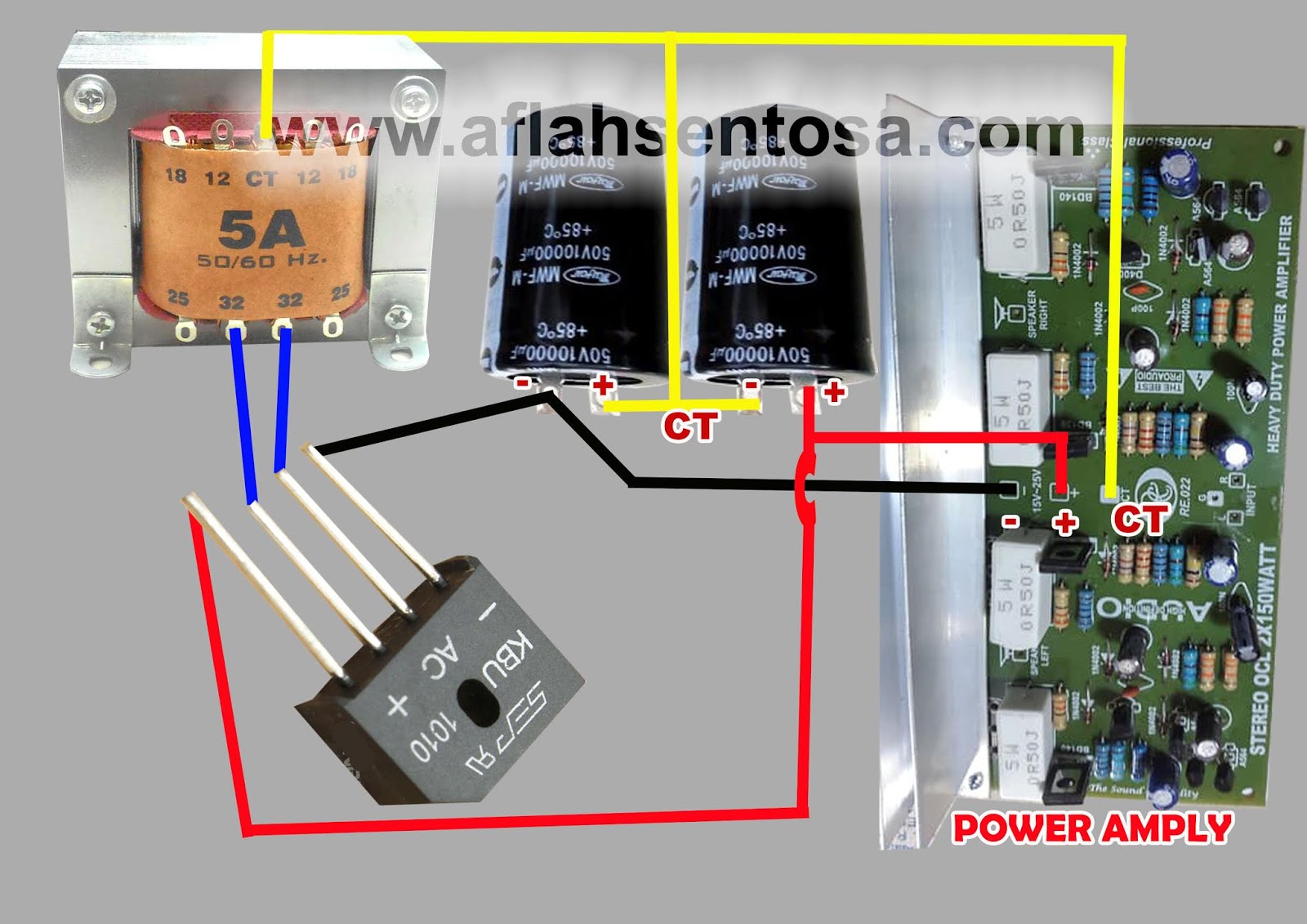 Cara Memasang Power Supply CT Pada Power Amplifier Aflah Sentosa