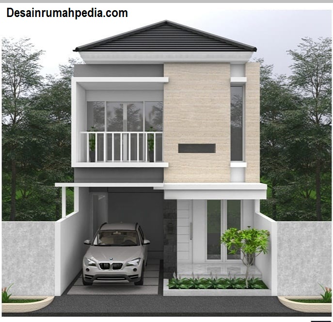 Denah Rumah Minimalis Ukuran 6 x 10 M, 2 Lantai dengan Menggunakan
