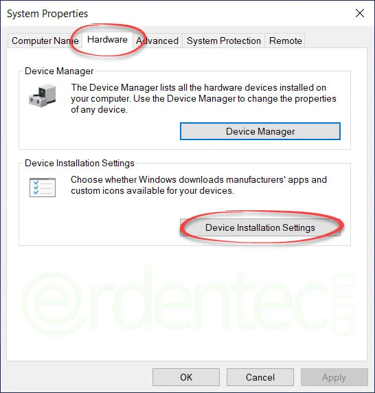 Disable Automatic Driver Update in Windows 10
