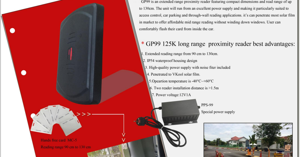 125KHz long range proximity reader work with EM card,totally hands free