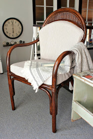use gel stain to update a bamboo chair