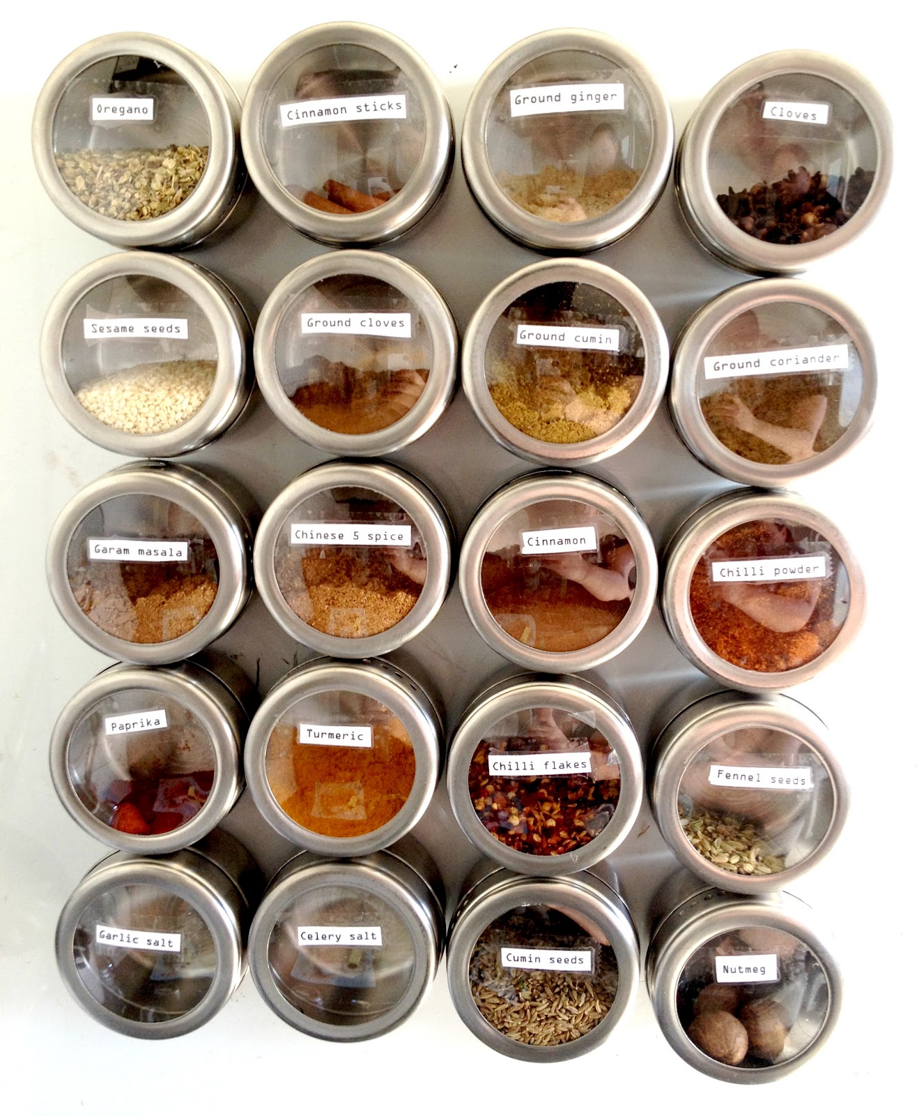 Home Made Magnetic Spice Rack And Easy DIY Labels Home Made Magnetic Spice Rack And Easy DIY Labels