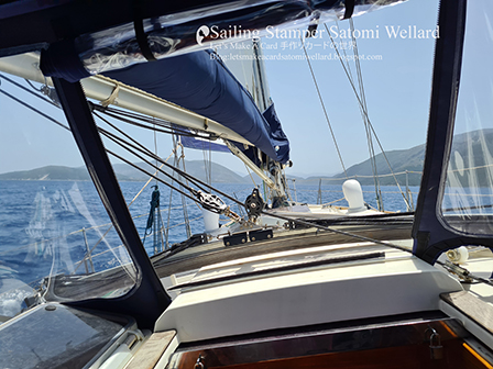 Life on Sailing Boat SATOMI Nidri to Ithaca Greece  by Sailing Stamper Satomi Wellardギリシアでの船上生活