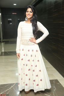 Megha Akash in beautiful White Anarkali Dress at Pre release function of Movie LIE ~ Celebrities Galleries 001