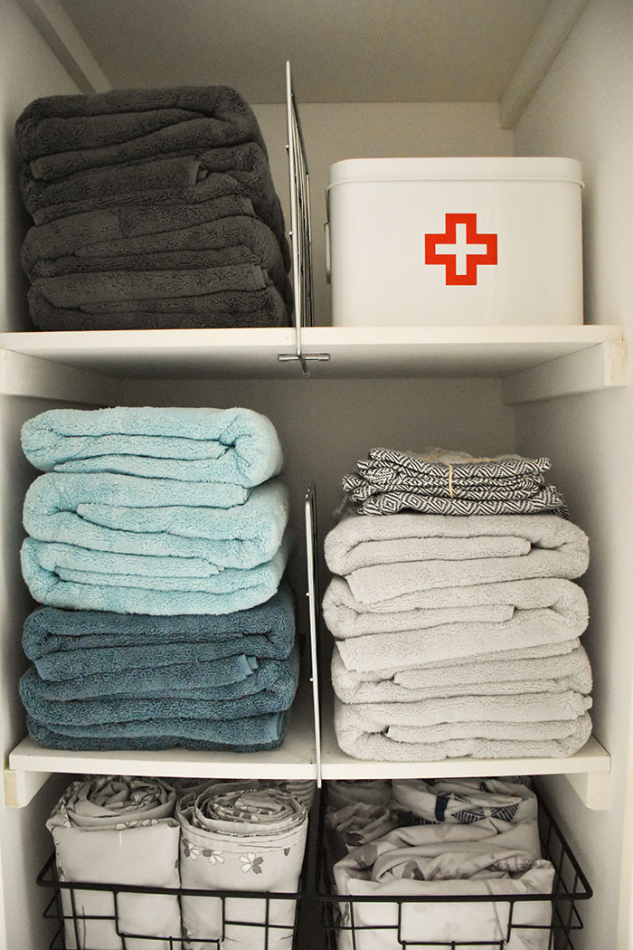 Linen Closet Organization Before & After - Liz Marie Blog