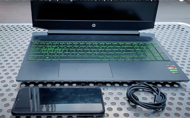 menghubungkan hp ke laptop