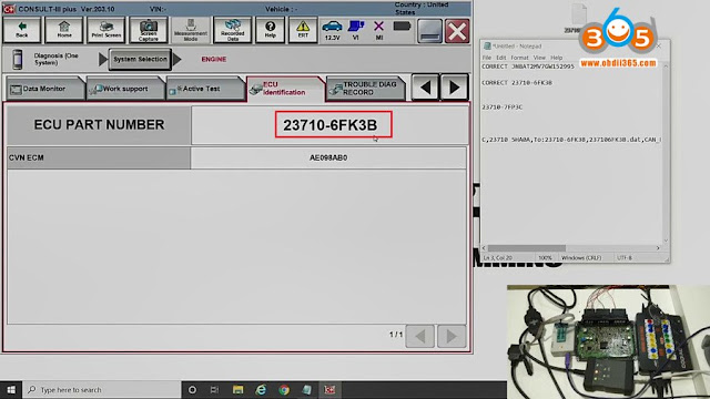 Nissan Used PCM Programming Bench Connection - Auto Diagnostic Tool ...