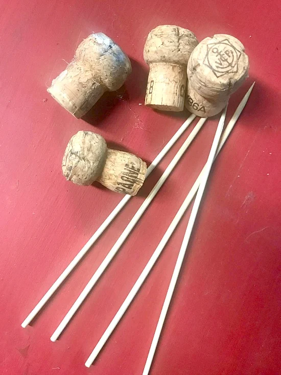 Supplies for DIY Planter Mushrooms Stakes