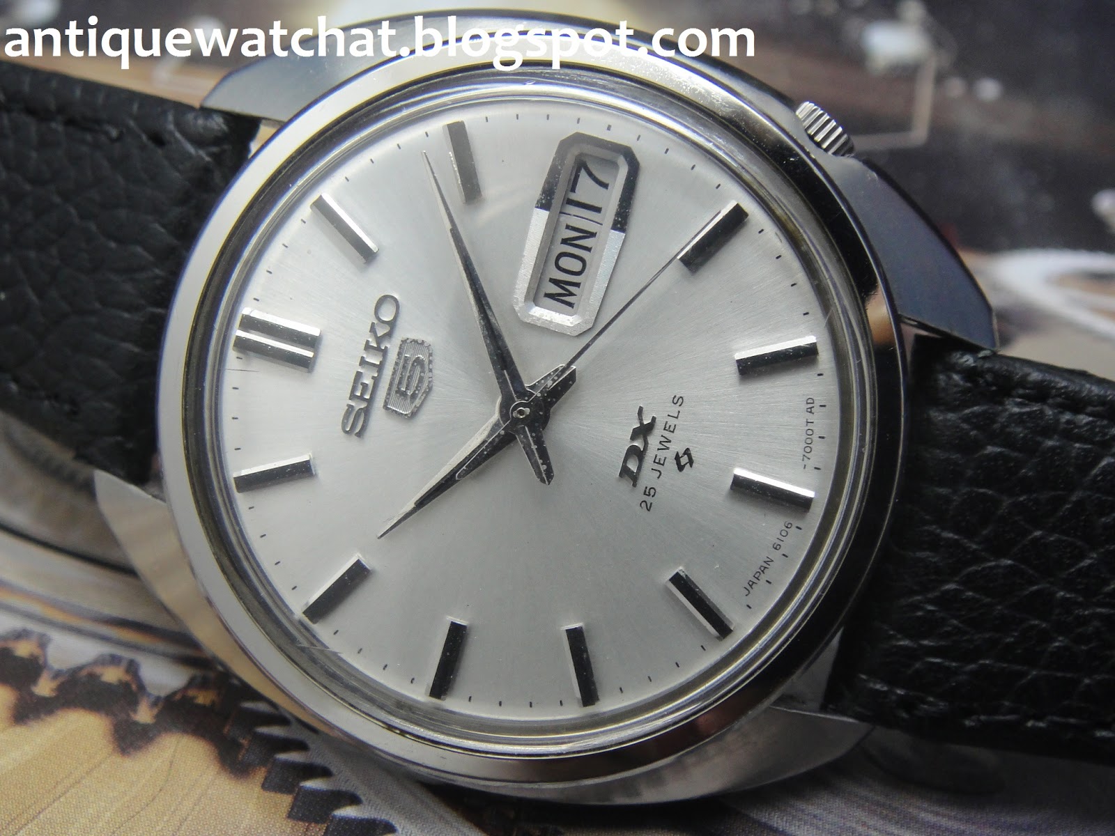 Antique Watch Bar: SEIKO 5 DX AUTOMATIC 6106-7000 S5A48 SOLD