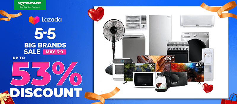XTREME joins Lazada's 5.5 Big Brand Sale, save up to 53 percent on select appliances