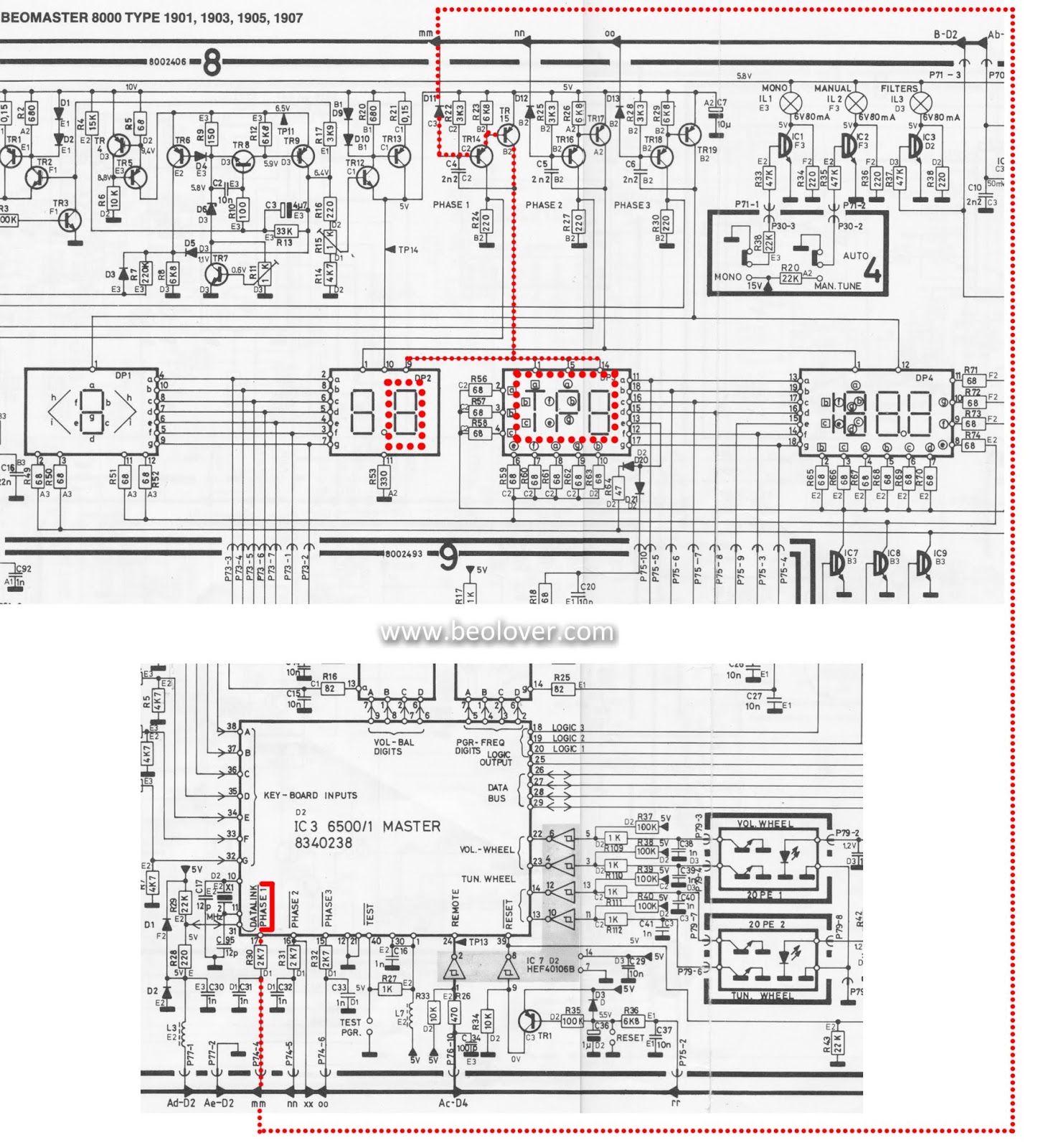 beolover: Texas Beomaster 8000: Microcomputer board fixed