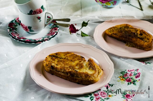 como preparar torrijas rellenas de dulce de leche