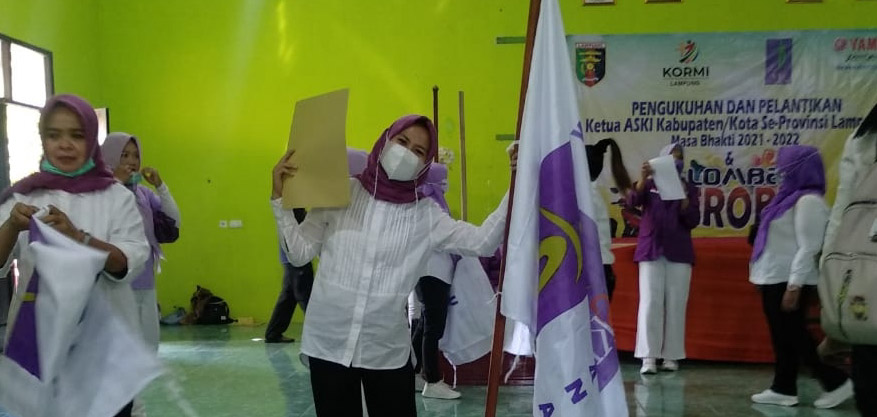Didaulat Sebagai Ketua DPC  ASKI Waykanan, Maryana Berjanji Kembangkan Sayap Aerobic