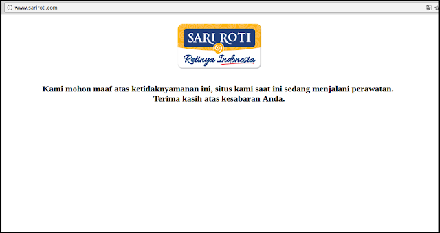 Hapus Klarifikasi di Situs Resmi Mengenai Aksi 212, Website Sari Roti Dalam Perawatan Hapus Klarifikasi di Situs Resmi Mengenai Aksi 212, Website Sari Roti Dalam Perawatan