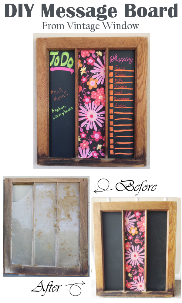 Diy Message Board Using Recycled Window and Neon Chalk Markers DIY