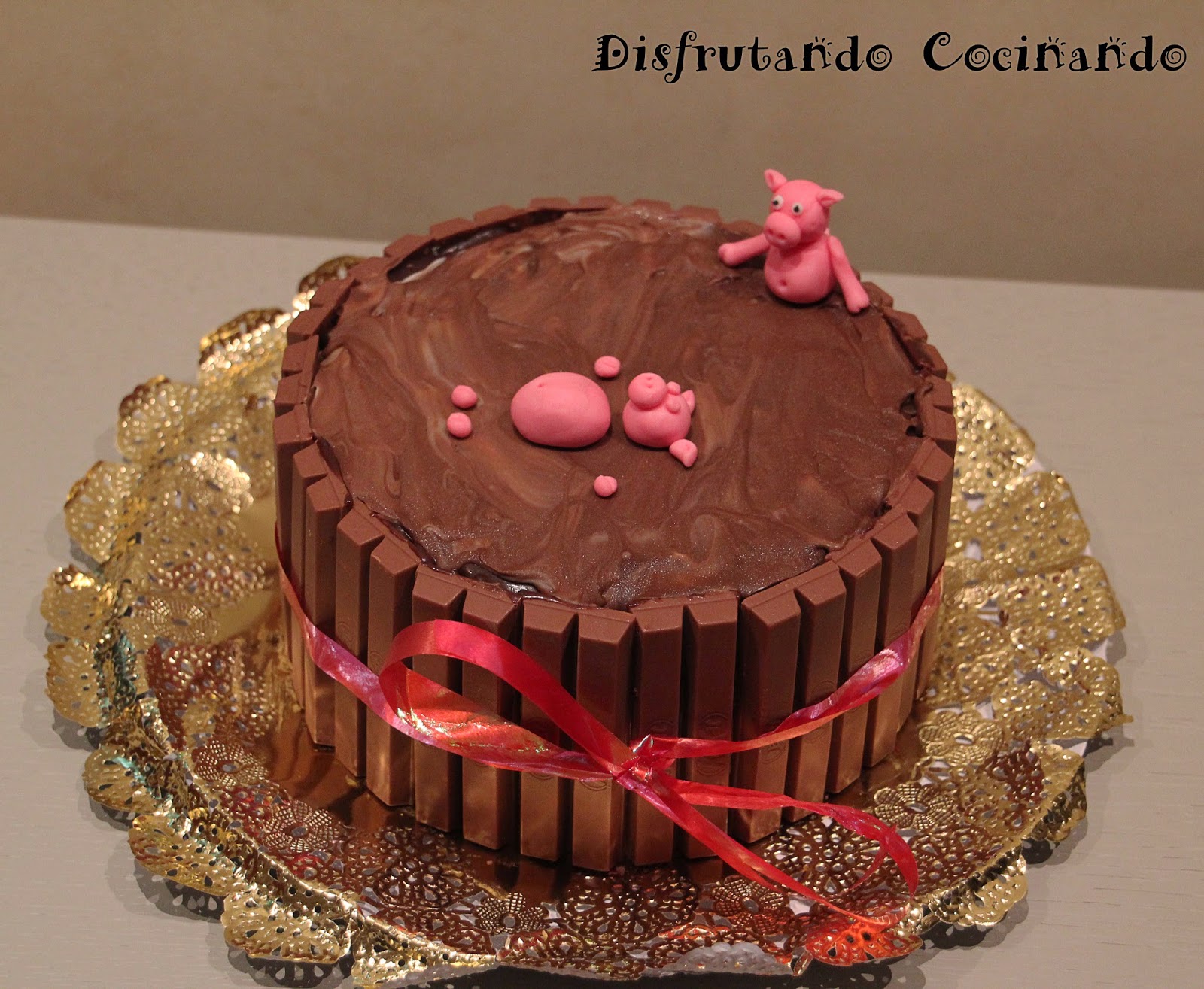 Tarta de Cerditos de kitkat