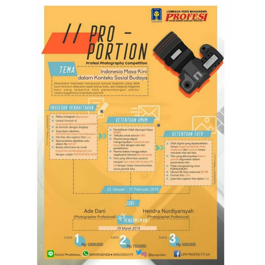 Lomba Fotografi PROPORTION 2019 Umum Gratis Lomba Fotografi PROPORTION 2019 Umum Gratis