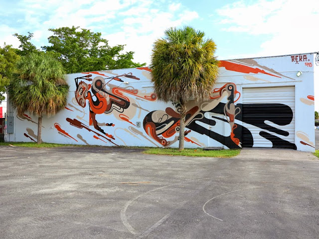 Street Art Mural By Australian Artist REKA in Miami, Florida for Art Basel 2013. 1