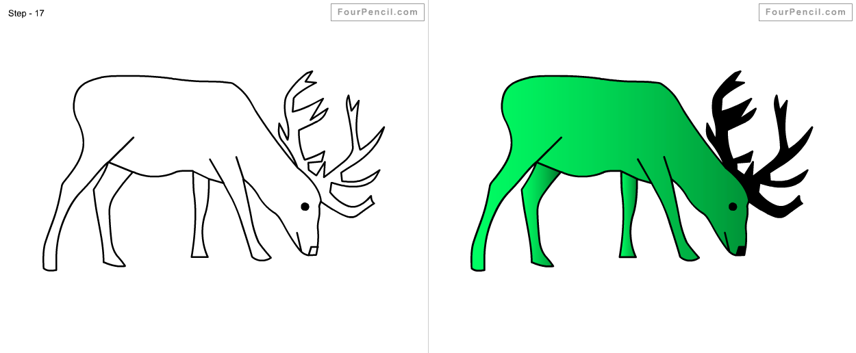 Fpencil: How to draw Deer for kids step by step