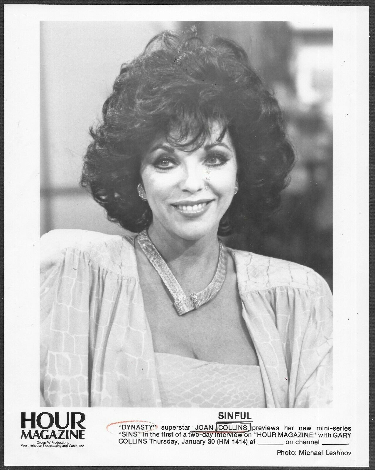 LEGENDARY DAME! TV FLASHBACK HOUR MAGAZINE .. JANUARY 30TH 1986