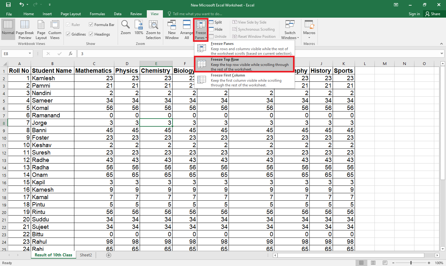 How To Lock Or Freeze Worksheet Tab In Excel