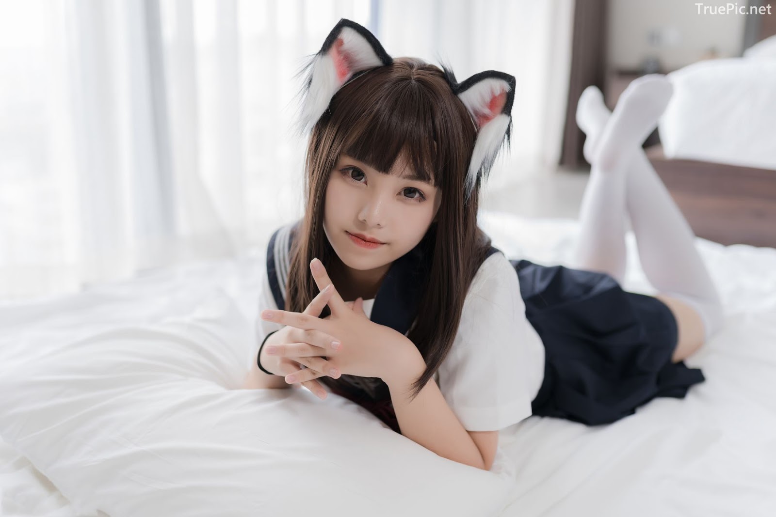 [MTCos] 喵糖映画 Vol.002 - Chinese model - Cosplay Japanese School Girl Student with Cat Hairband