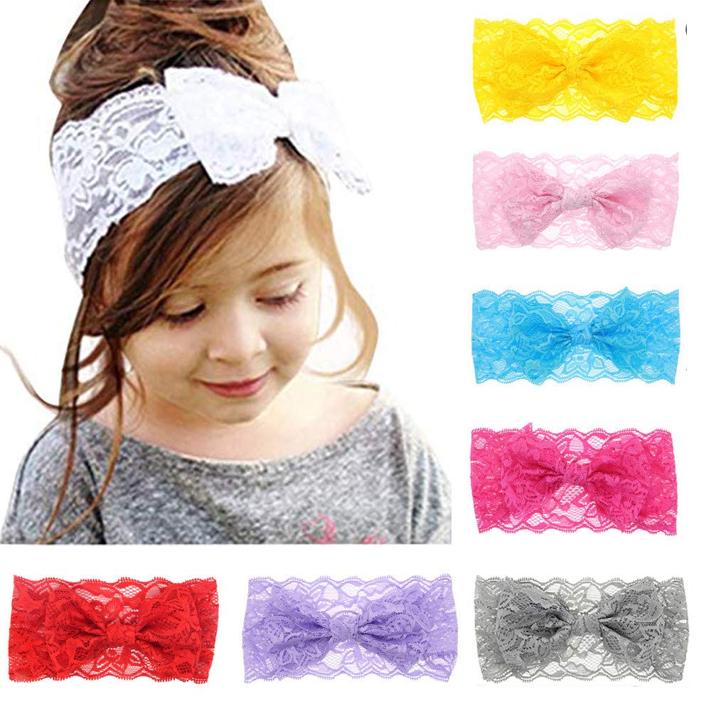 AMAZON 0 50 OFF Baby Headbands Toddler Elastic Hairbows Cute Infant Girls Headwrap8Pcs Snag