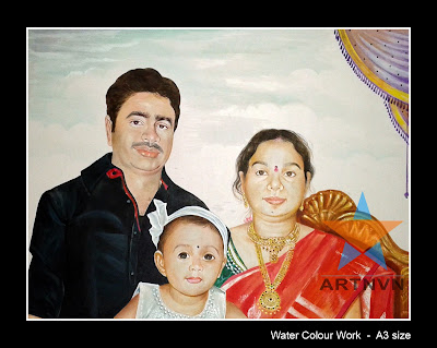 Top Best Professional Colour Pencil Pastel Water Colour Portrait Painting Artist in Hyderabad Telangana INDIA